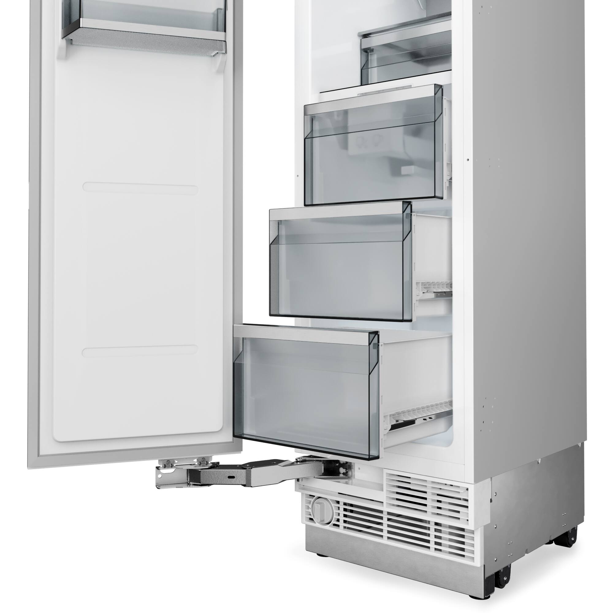 Alt View 6. Thor Kitchen - 8.6-Cu. Ft. Upright Built In Column Freezer - Custom Panel Ready - White.