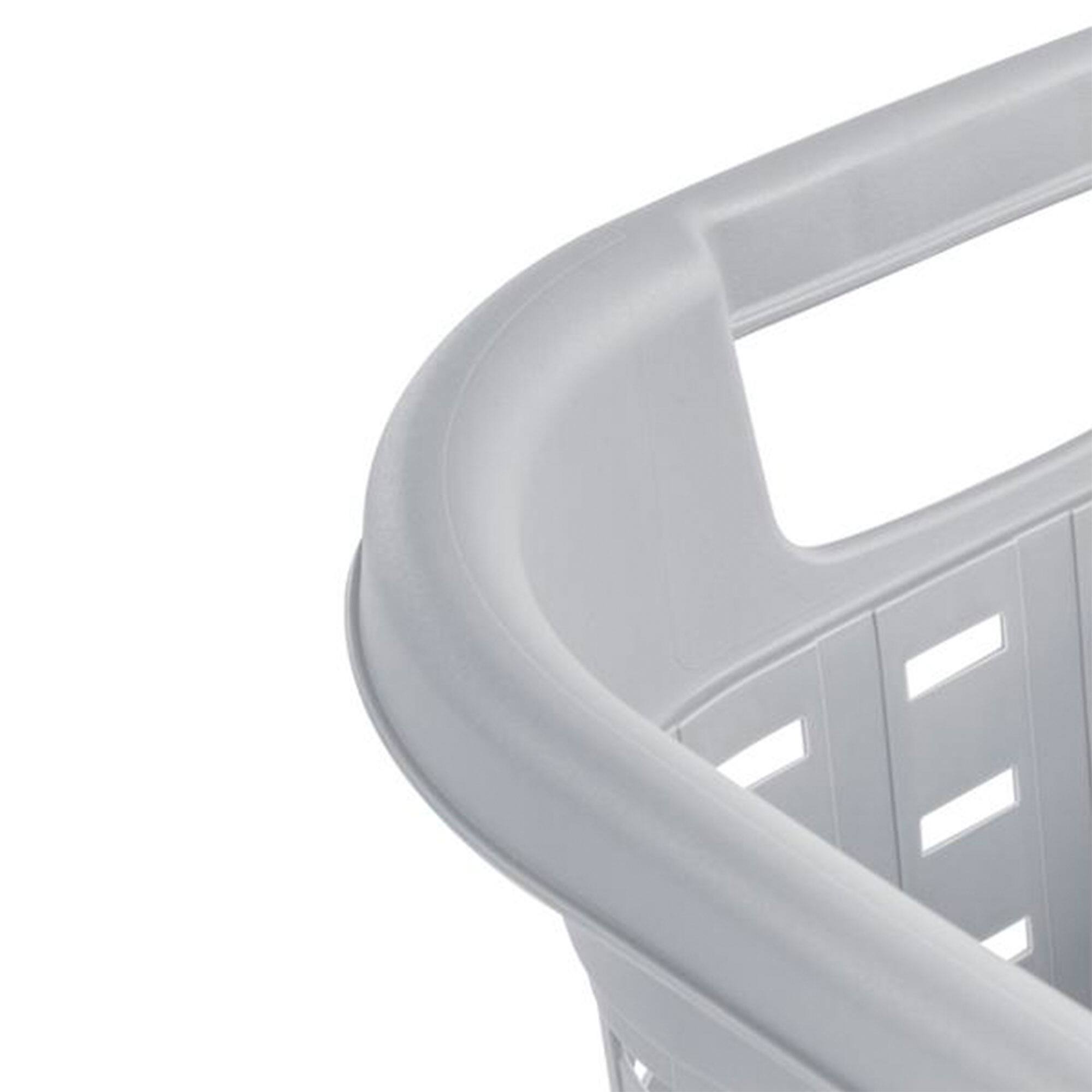 Alt View 7. Sterilite - Sterilite Plastic Weave Laundry Hamper Slim Clothes Lidded Basket, Gray, 8-Pack - Gray.