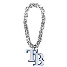 FanFave - Tampa Bay Rays Team Logo Fan Chain - Silver