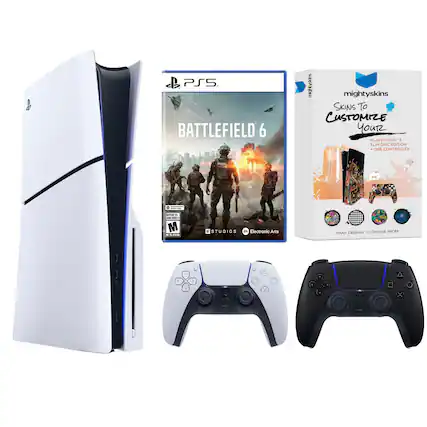 1 PS5 BATTLEFIELD 6 mightyskins SKINS TO CUSTOMIZE YOUR PLAYSTATION 5 SLIM DISC EDITION ONE CONTROLLER - aa M E A E STUDIOS LA Electronic Arts MANY DESIGNS TO CHOOSE FROM
