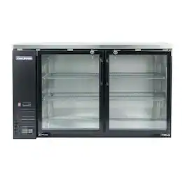 Magic Chef - Commercial 16 cu. ft. 2-Glass Door Under Bar Refrigerator - Black