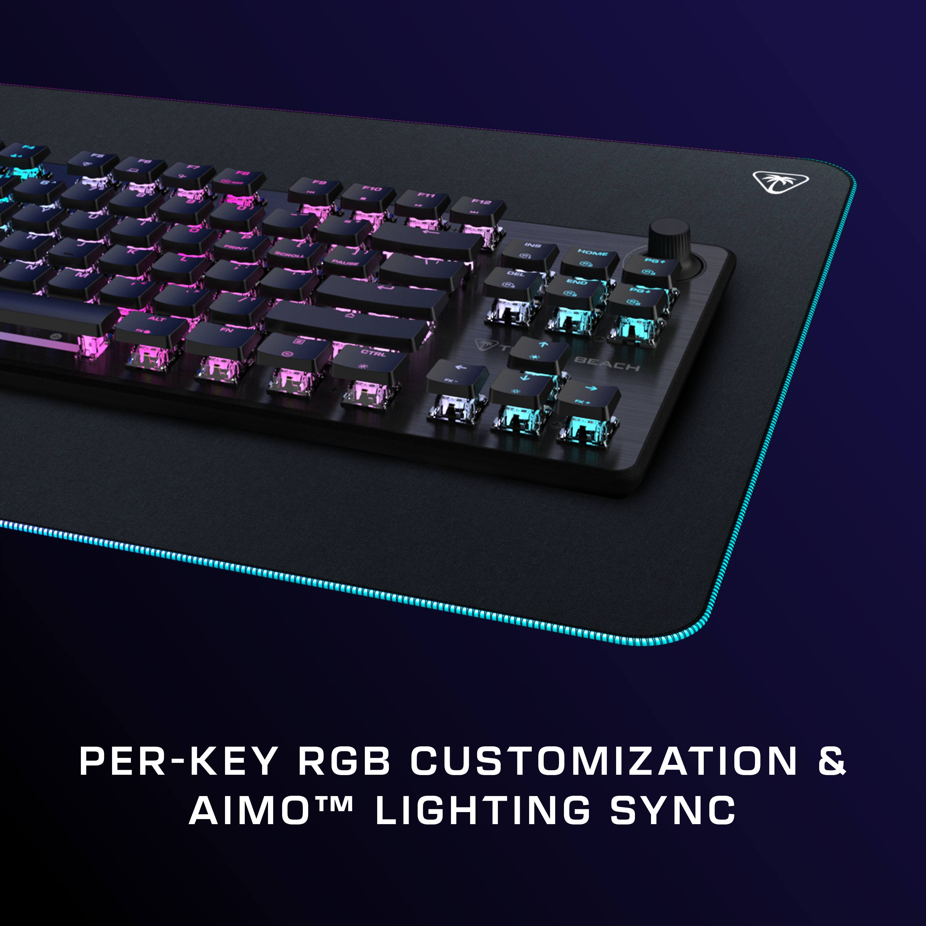 PER-KEY RGB CUSTOMIZATION & AIMOTM LIGHTING SYNC