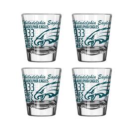 Logo Brands - Philadelphia Eagles 4-Pack 2oz. Shot Glass Set - Multicolor