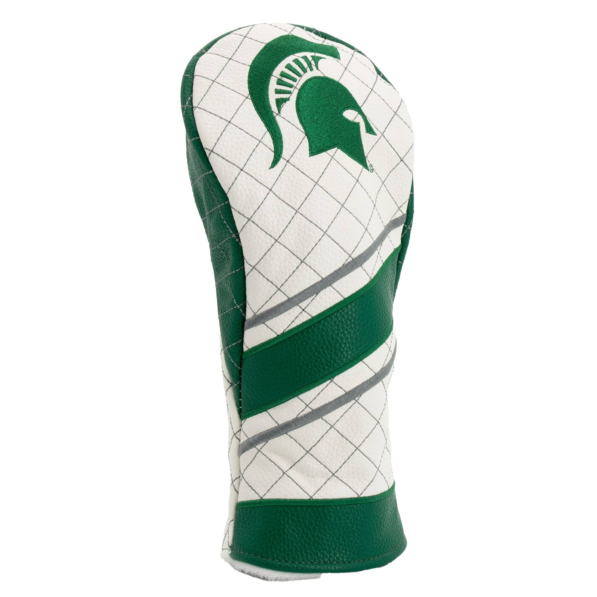 Alt View 2. Team Golf - Michigan State Spartans Striped Quilted Fairway Headcover - Multicolor.