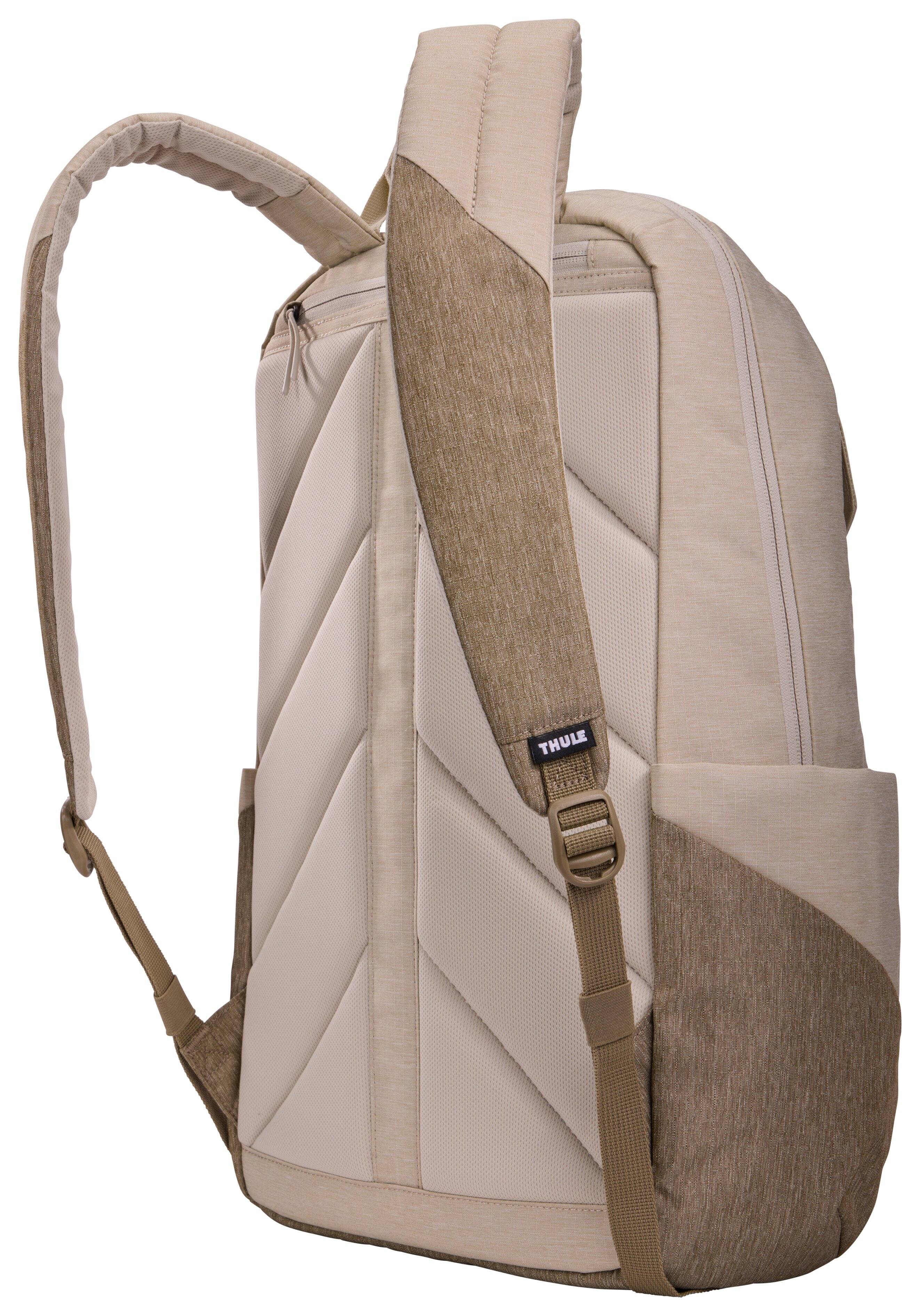 Back. Thule - Lithos Backpack 20L - PELICAN GRAY/FADED KHAKI.