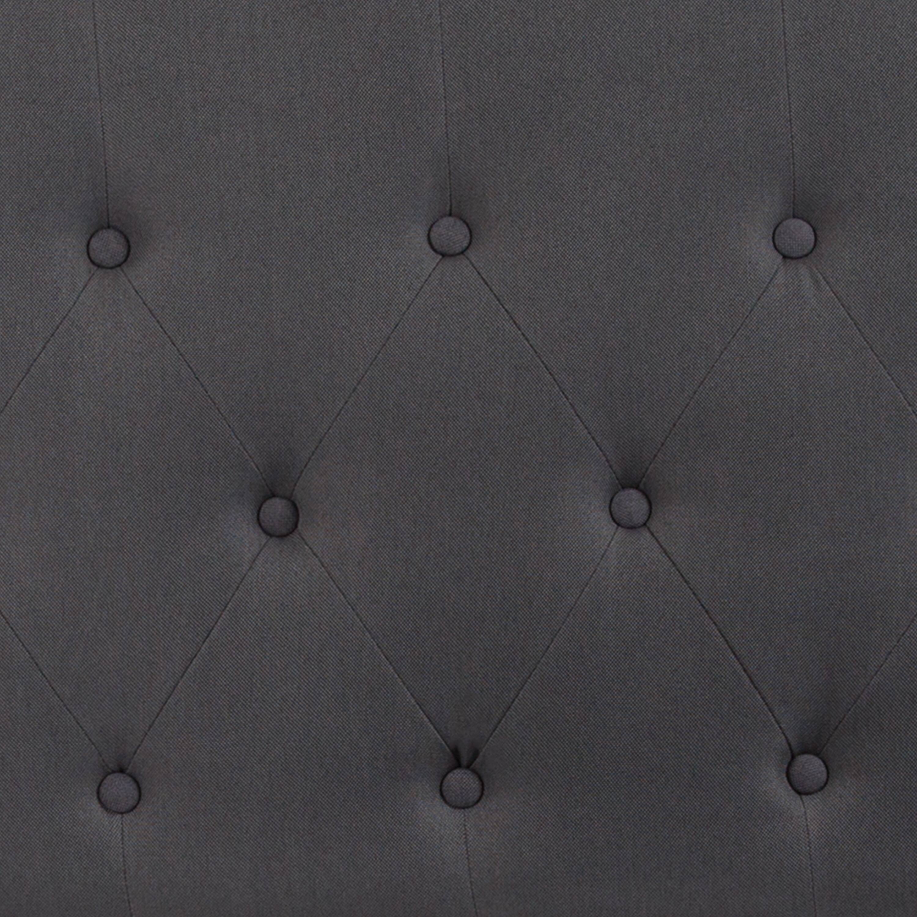 Alt View 9. Emma + Oliver - Arched Button Tufted Upholstered Headboard - Dark Gray.