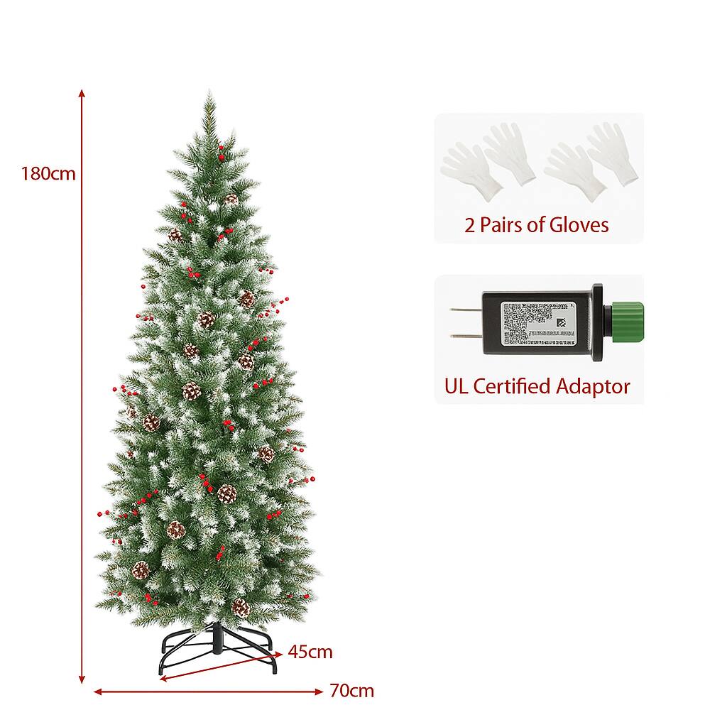 180cm  
2 Pairs of Gloves  
UL Certified Adaptor  
45cm  
70cm