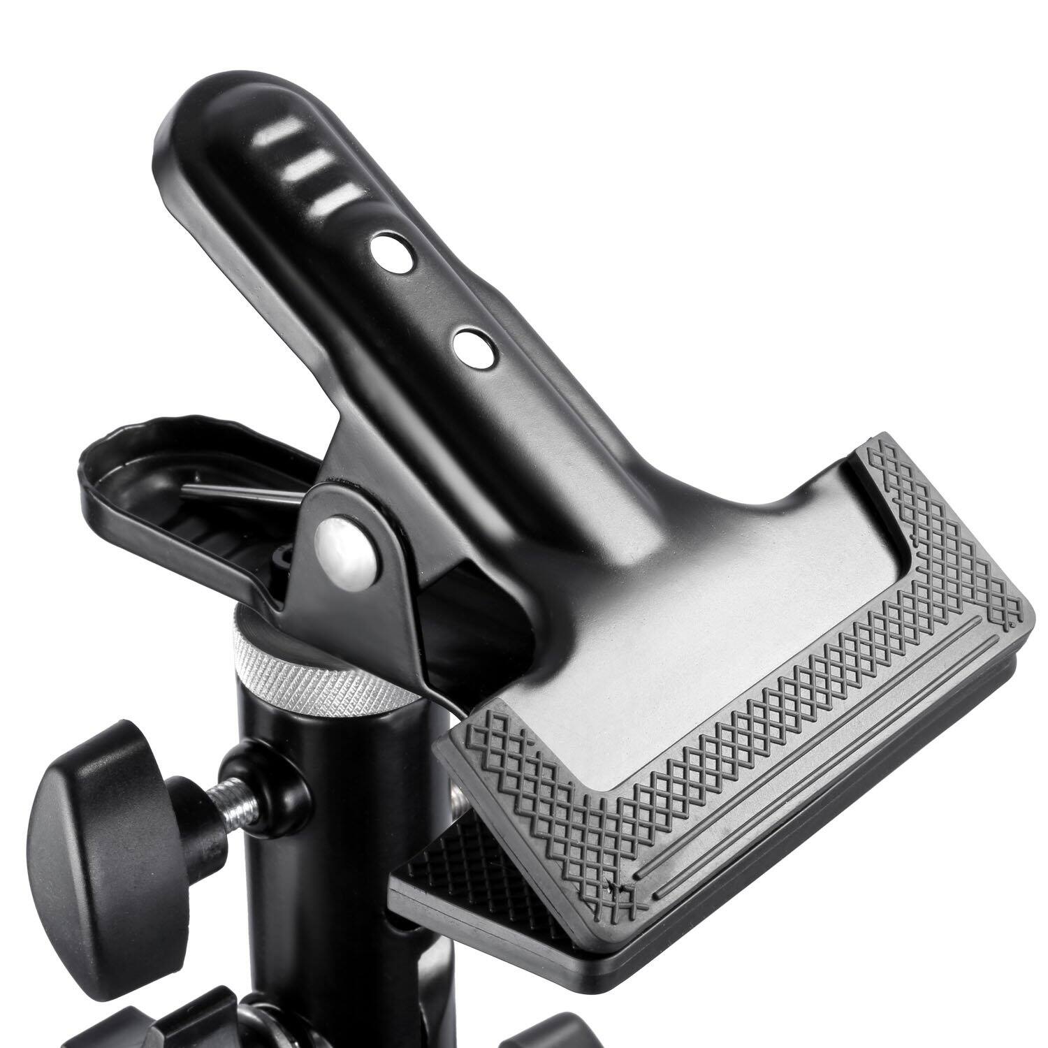 Alt View 4. Neewer - 2-Pack Heavy Duty Metal Clamp Holder for Reflector, 5/8" Light Stand Attachment.