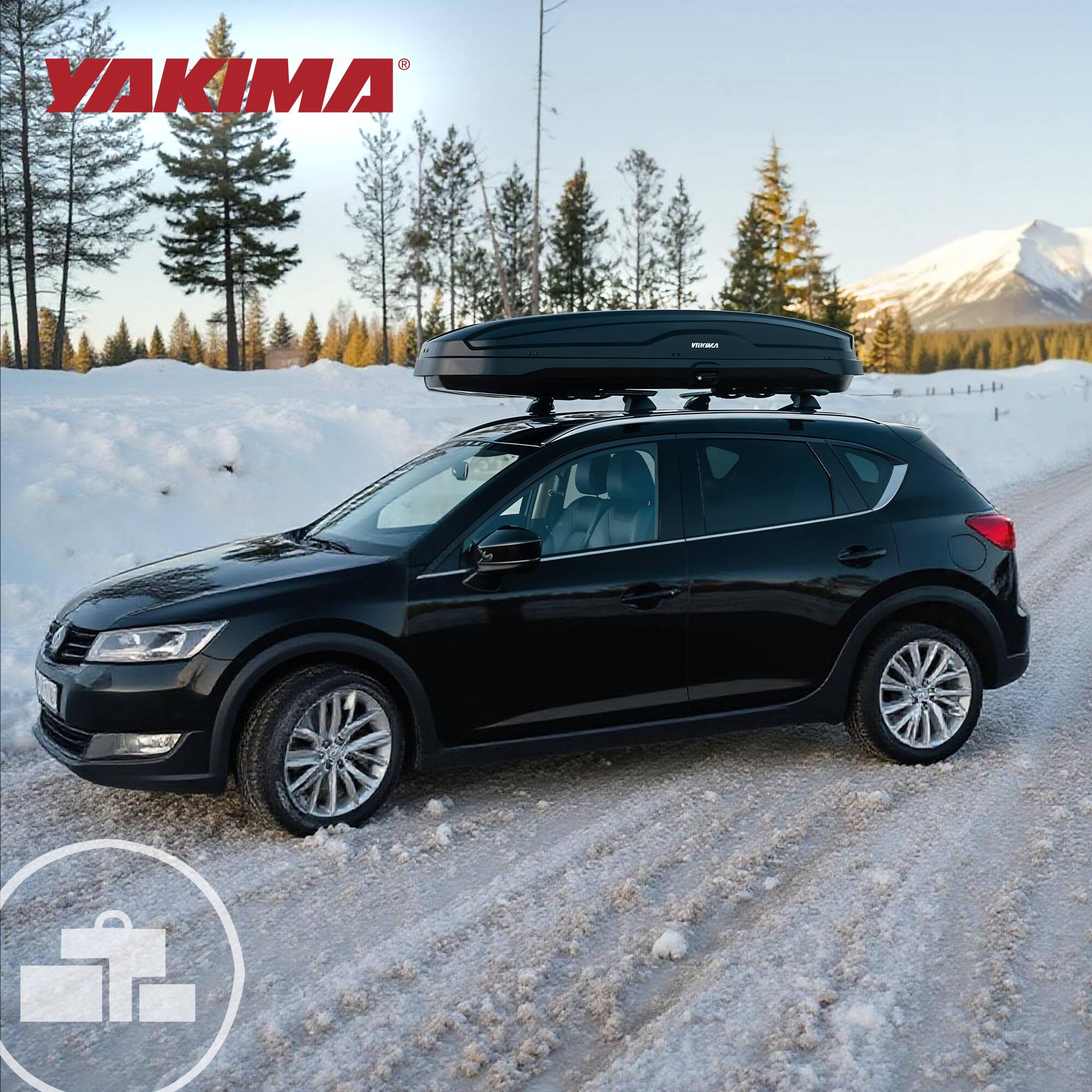 Alt View 4. Yakima - Yakima SkyBox NX XXL 22 Cubic Foot Vehicle Cargo Box for StreamLine Crossbars - Black.