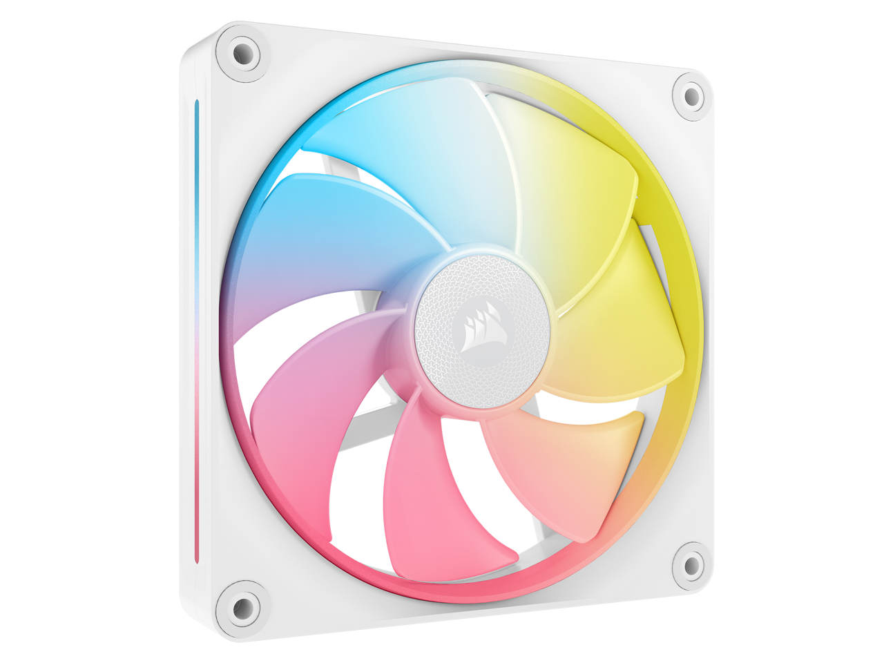 Alt View 9. CORSAIR - CORSAIR iCUE LINK LX140-R RGB 140mm PWM Reverse Fan Kit - White, Dual Light Loops, Magnetic Bearing - White.