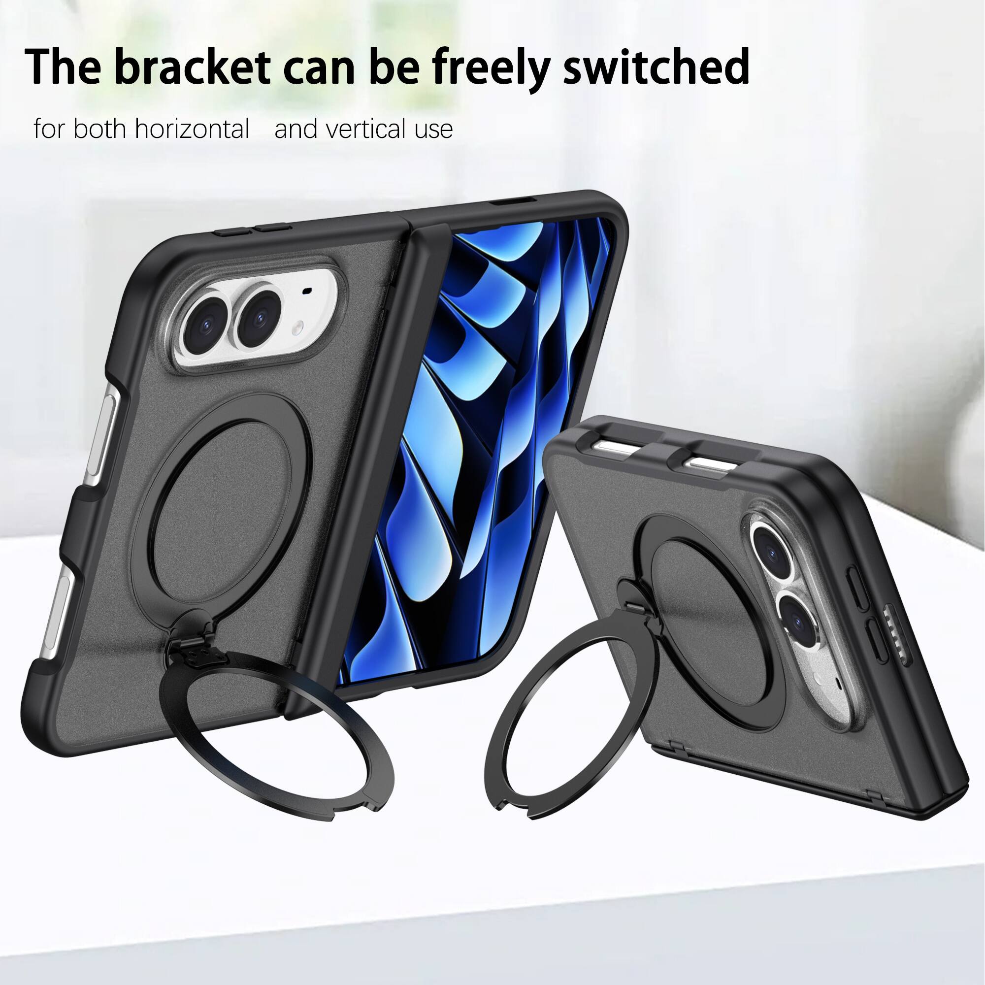 The bracket can be freely switched for both horizontal and vertical use