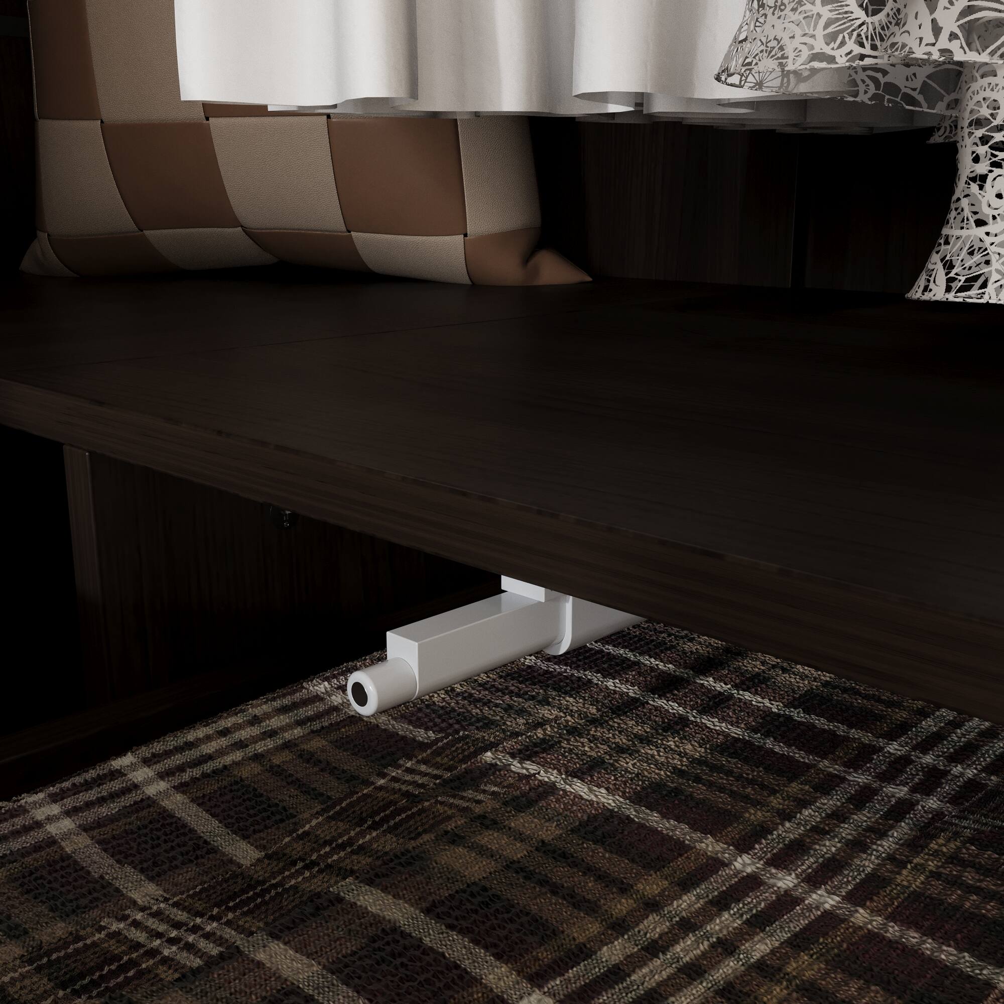 Alt View 9. FUFU & GAGA - Corner Wardrobe Closet L Shaped Armoire with Hanging Rod Shelves and Drawers Space Saving Storage for Small Bedroom - Brown.