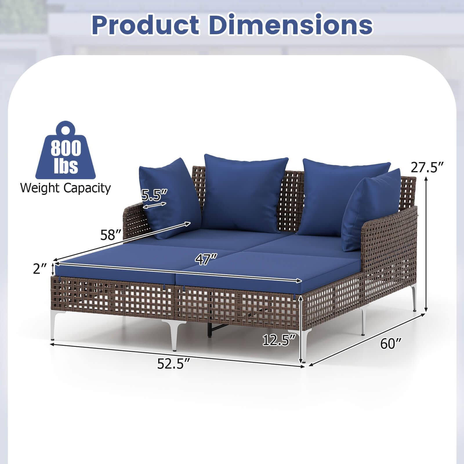 Product Dimensions

Weight Capacity: 800 lbs

- 5.5"
- 27.5"
- 58"
- 2"
- 47"
- 52.5"
- 12.5"
- 60"