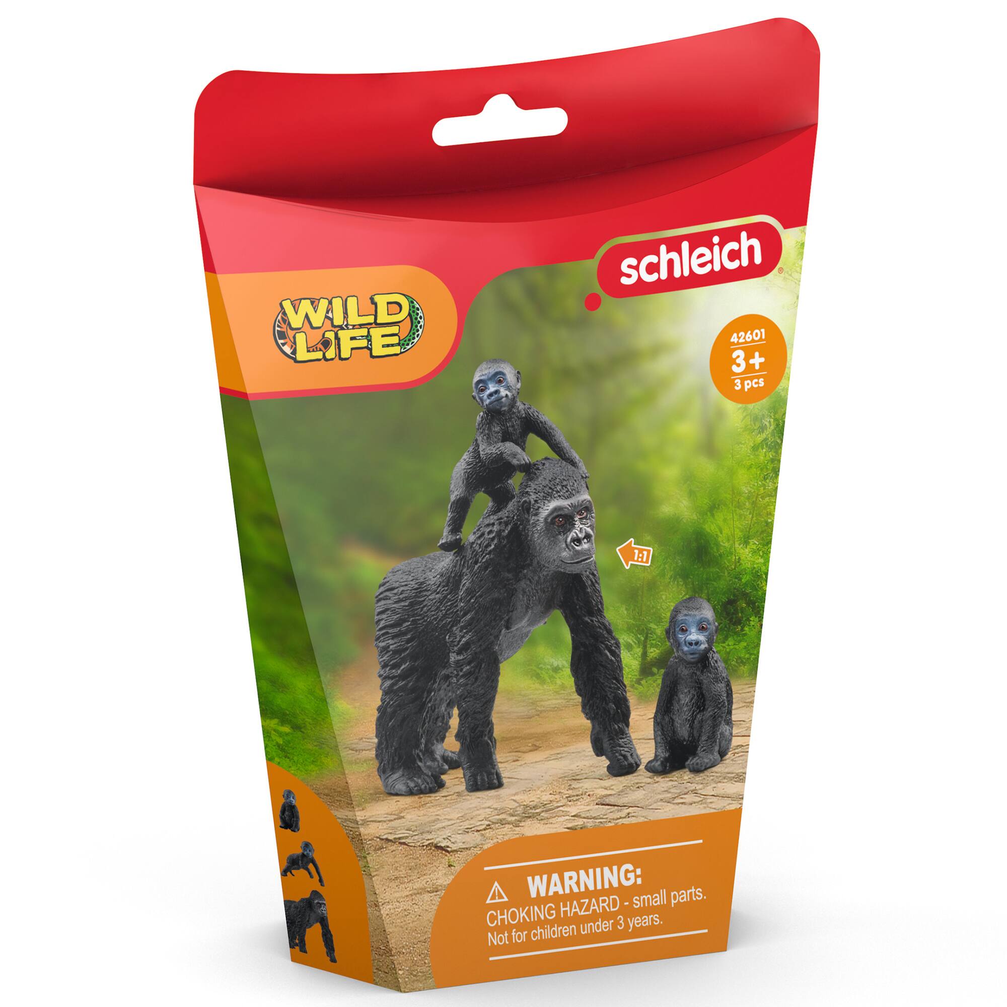 WILD LIFE schleich 42601 3+ + 3 pcs 1:1 WARNING: small parts. HAZARD - choking under 3 years. Not for children.