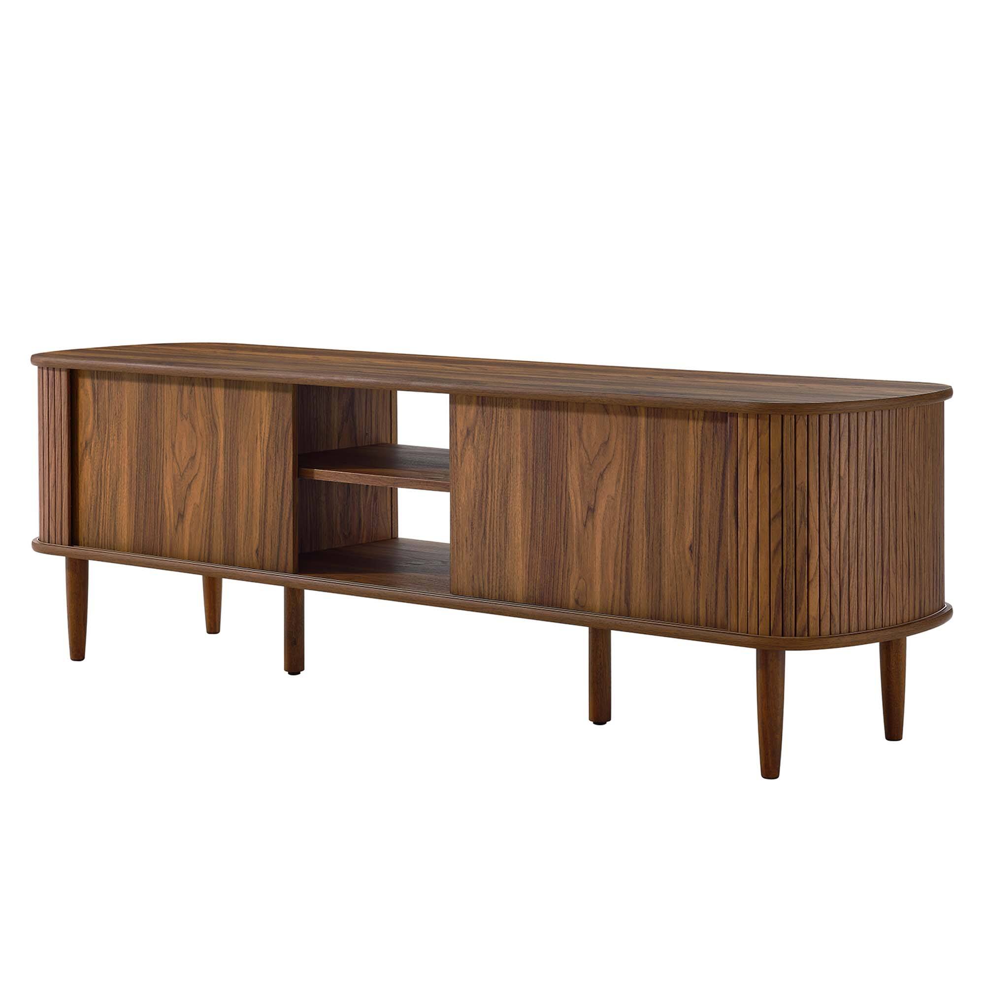 Alt View 1. Modway - Contour 63" Wood TV Stand by Modway - Walnut.