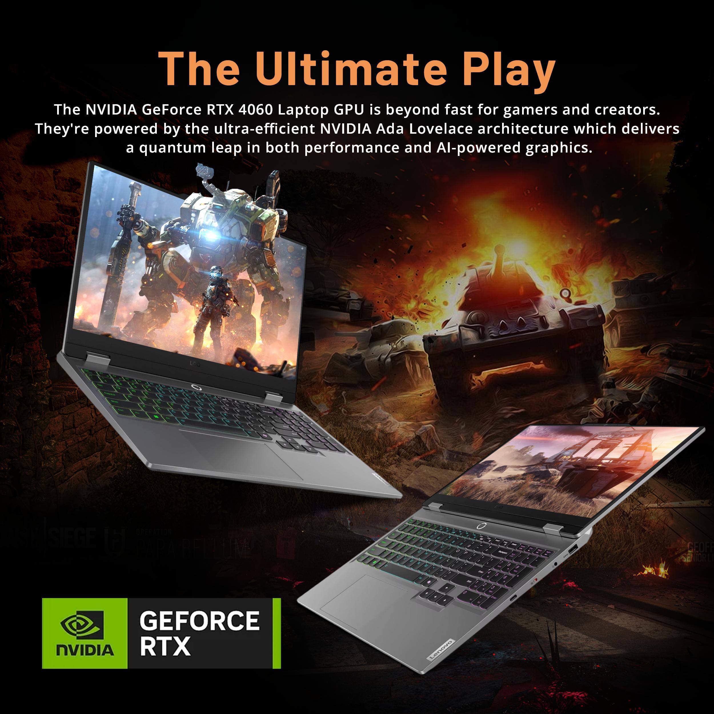 The Ultimate Play

The NVIDIA GeForce RTX 4060 Laptop GPU is beyond fast for gamers and creators. They're powered by the ultra-efficient NVIDIA Ada Lovelace architecture which delivers a quantum leap in both performance and AI-powered graphics.

GEFORCE RTX

NVIDIA