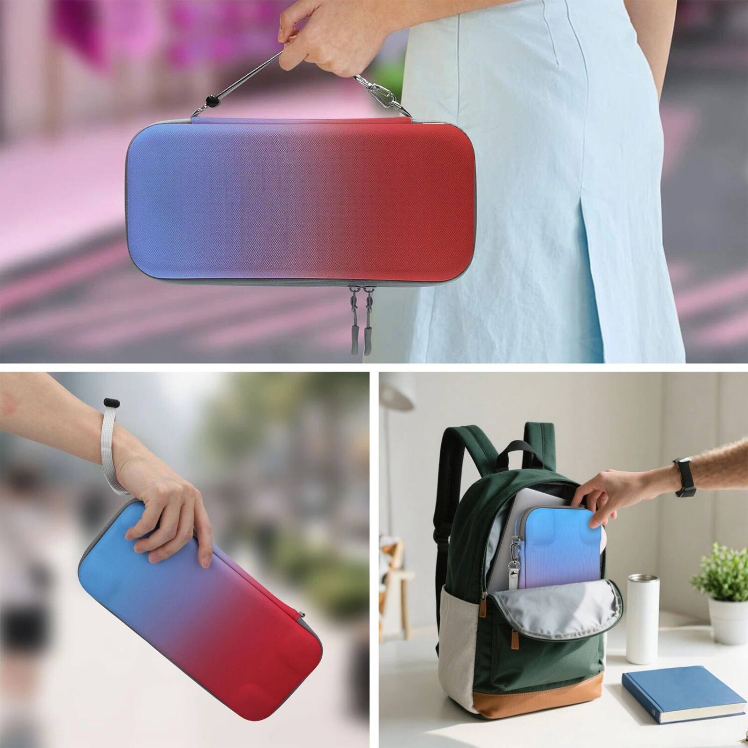 Angle. Stock Preferred - Carrying Case for Nintendo Switch 2 - Red.