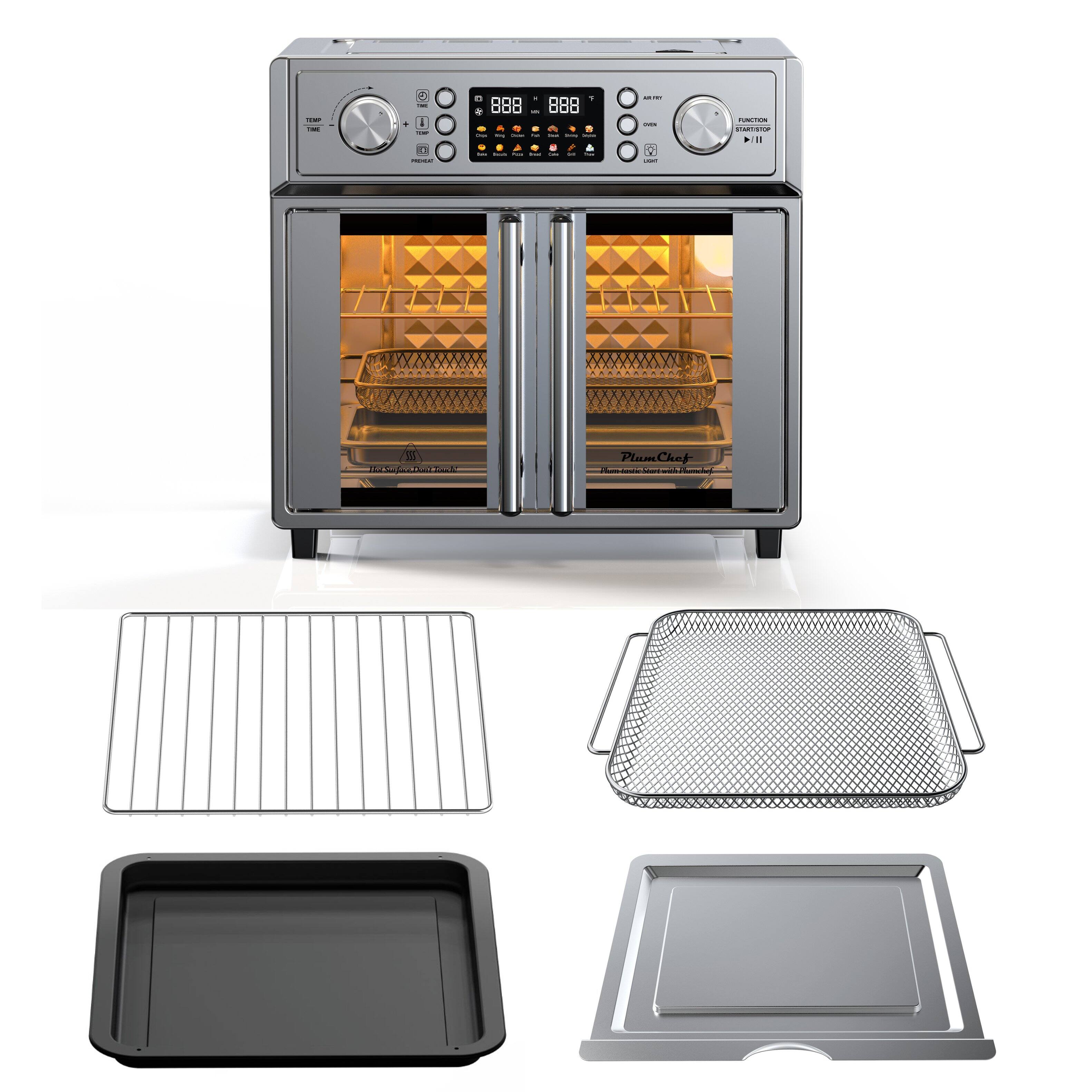 Plum Chef  
Compact Countertop Convection Oven  

- START/STOP  
- TIMER  
- FUNCTION  
- PRESET  
- 888  
- 888  
- BAKE  
- CONVECTION  
- DEEP DISH  
- TOAST  
- KEEP WARM  
- LIGHT  
- LID  
- FUNCTION  
- START/STOP