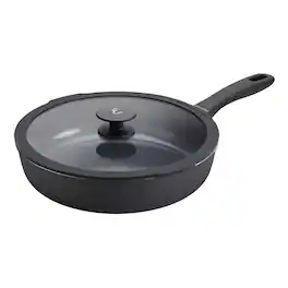 Henckels - Nola 3.9-qt Aluminum Ceramic Nonstick Saute Pan with Lid - Black