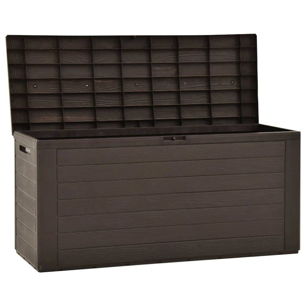 Back. vidaXL - vidaXL Storage Box Brown Polypropylene Storage Box - Brown.
