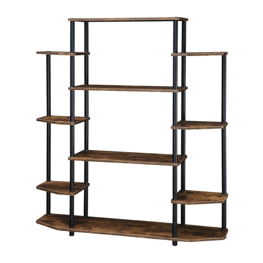 Front. FurniFact - Contemporary Modern Wall Unit Bookshelf with Multiple Shelves and Sleek Design - Multi.