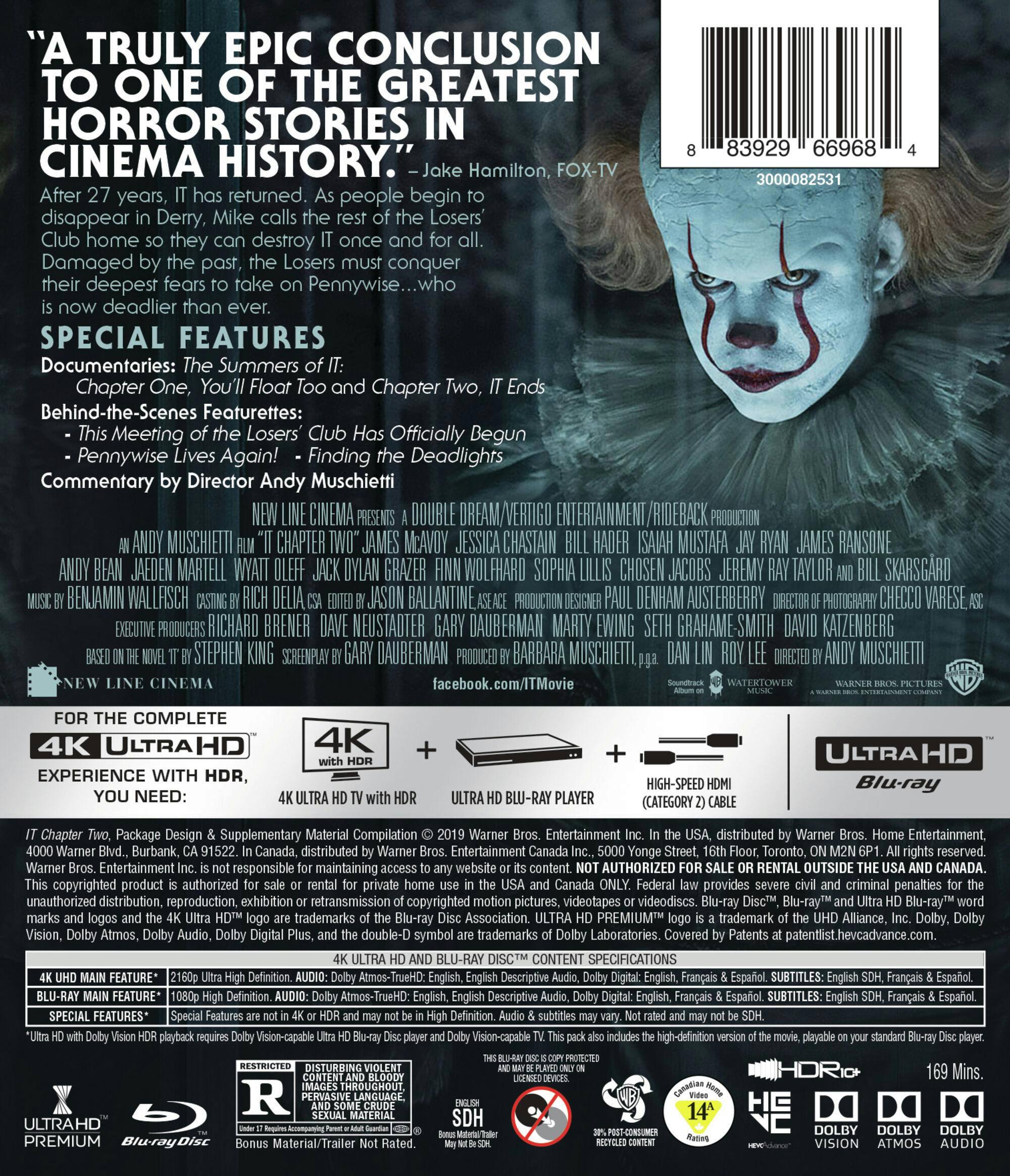 Back. It Chapter Two   - 4K Blu-Ray.