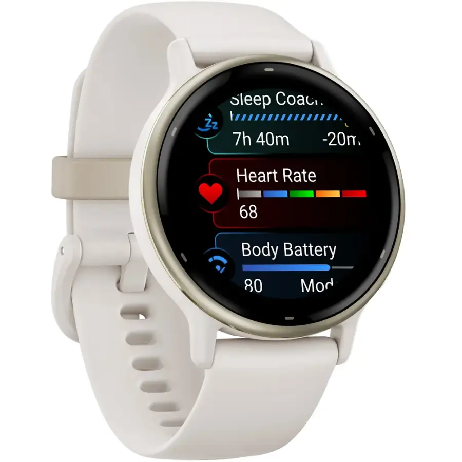 Sleep Coach: 7h 40m -20m Heart Rate: 68 Body Battery: 80 Mod