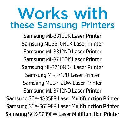 Works with these Samsung Printers

Samsung ML-3310DK Laser Printer  
Samsung ML-3310NDK Laser Printer  
Samsung ML-3312ND Laser Printer  
Samsung ML-3710DK Laser Printer  
Samsung ML-3710NDK Laser Printer  
Samsung ML-3712D Laser Printer  
Samsung ML-3712DW Laser Printer  
Samsung ML-3712ND Laser Printer  
Samsung SCX-4835FR Laser Multifunction Printer  
Samsung SCX-5639FR Laser Multifunction Printer  
Samsung SCX-5739FW Laser Multifunction Printer