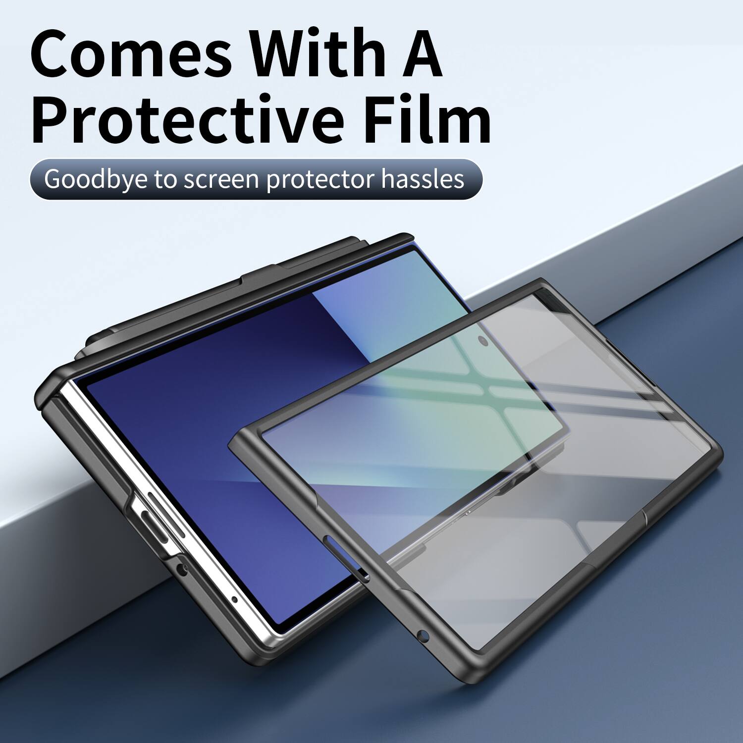 Comes With A Protective Film  
Goodbye to screen protector hassles