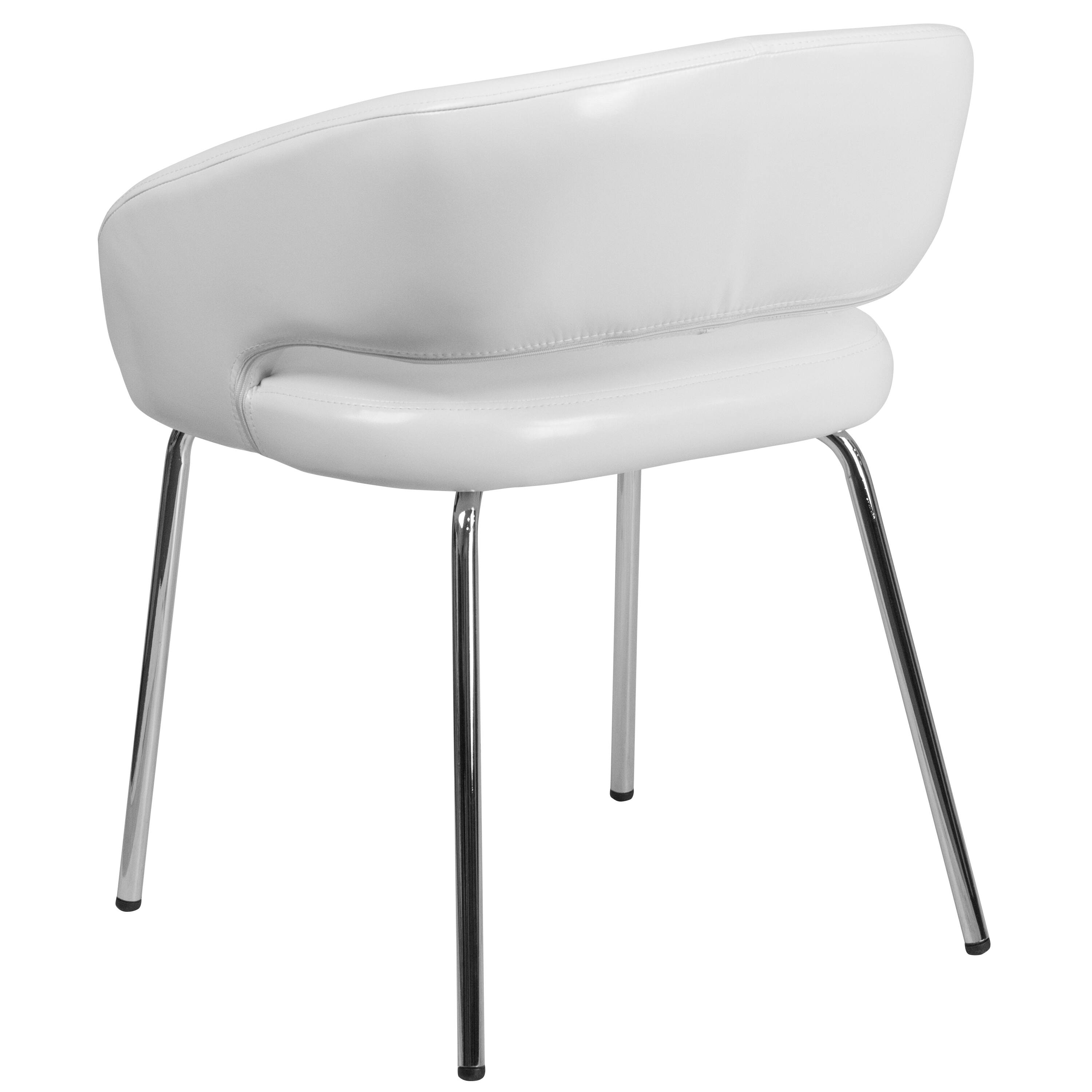 Alt View 5. Emma + Oliver - Contemporary LeatherSoft Side Reception Chair - White.