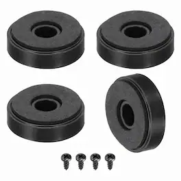 Unique Bargains - 4pcs 40mmx10mm Speaker Isolation Feet, Anti-Vibration Foam Pads for HiFi Home Theater Audio - Black