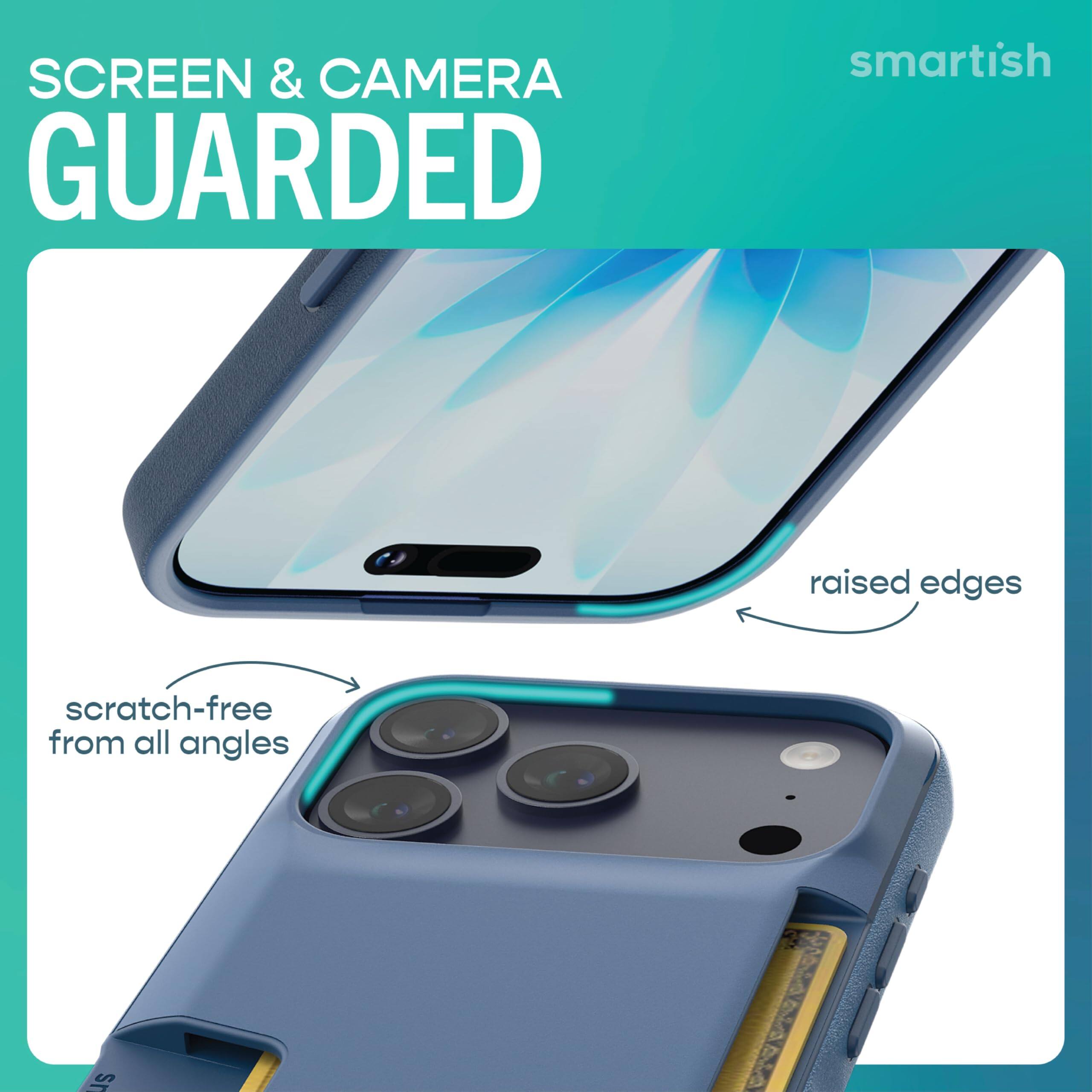 SCREEN & CAMERA GUARDED

smartish

raised edges

scratch-free from all angles