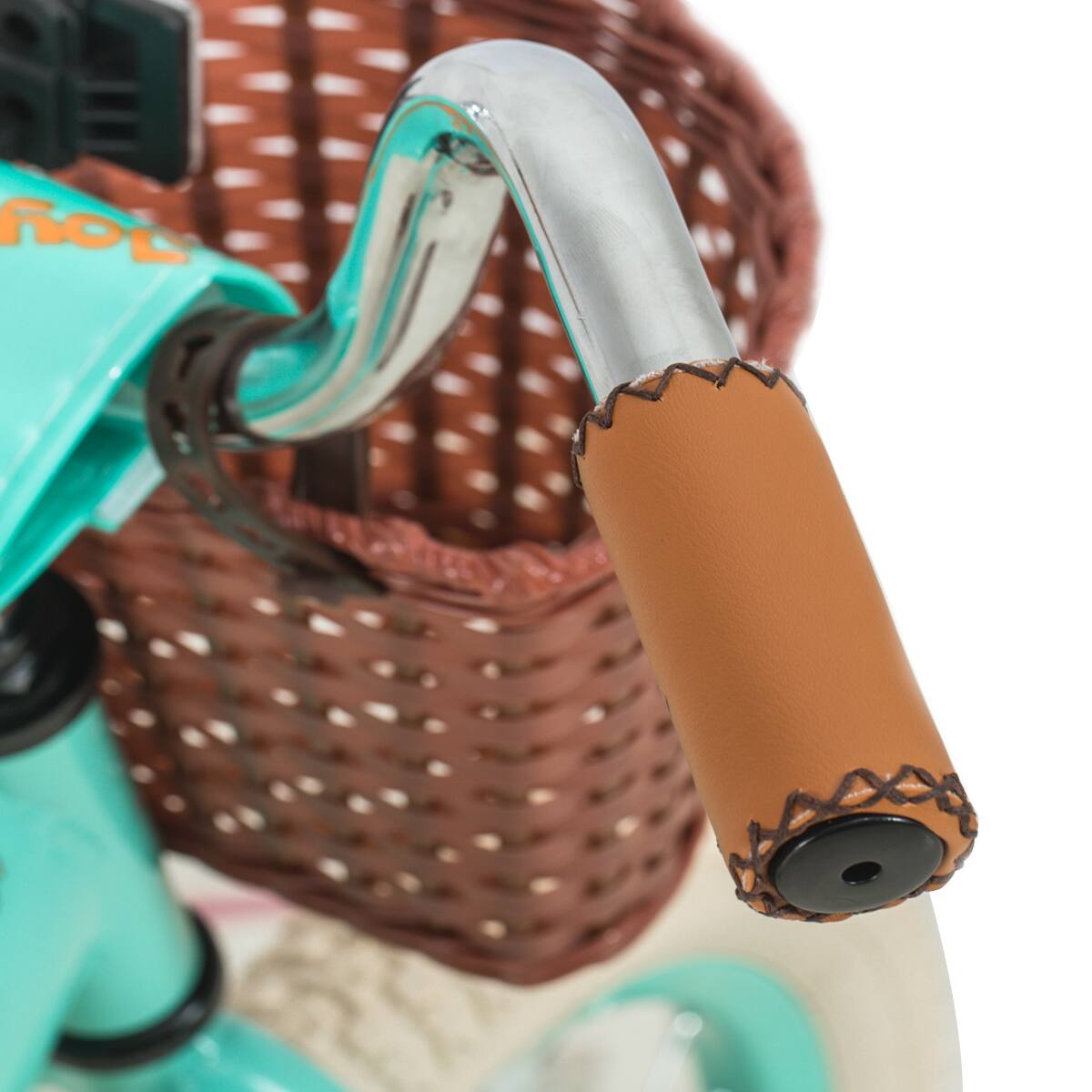 Alt View 5. JOYSTAR - JOYSTAR Vintage Kids Bike with Basket & Training Wheels, 16 Inch Girls Bike for Ages 4-7, Children Bicycles, Green - Green.