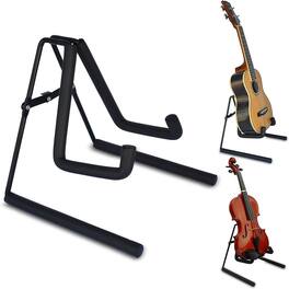 5 CORE - Ukulele Stand A Frame Metal Body w Soft Padded Arms Support Banjo Ukuleles Mini Guitar Violin - Black
