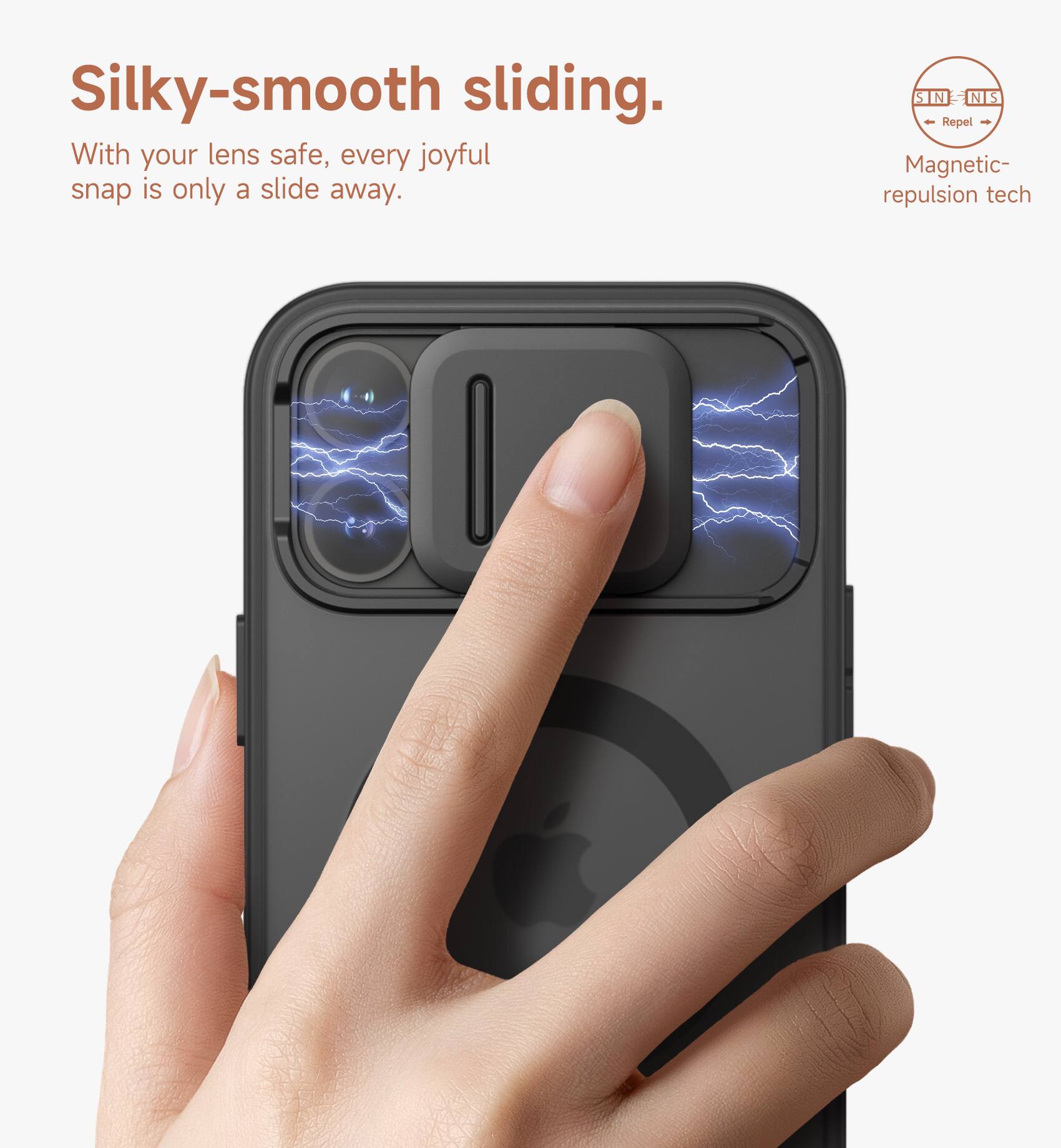 Silky-smooth sliding.  
With your lens safe, every joyful snap is only a slide away.  
STN NIS N Repel - Magnetic repulsion tech