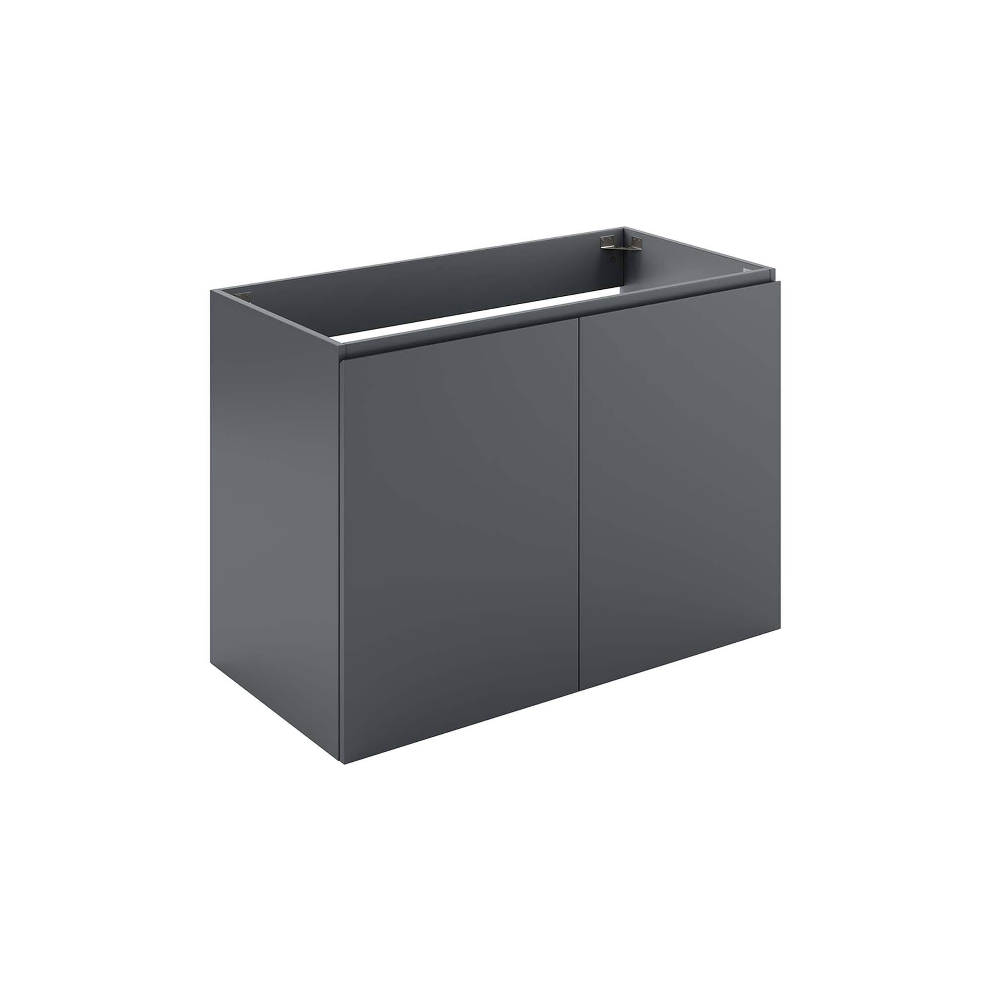 Angle. Modway - Bryn Wall-Mount Bathroom Cabinet Basin Not Included - Gray.