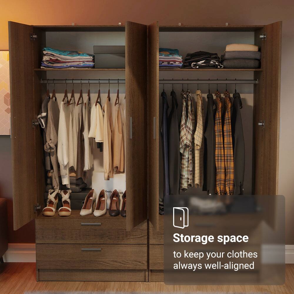 Storage space to keep your clothes always well-aligned