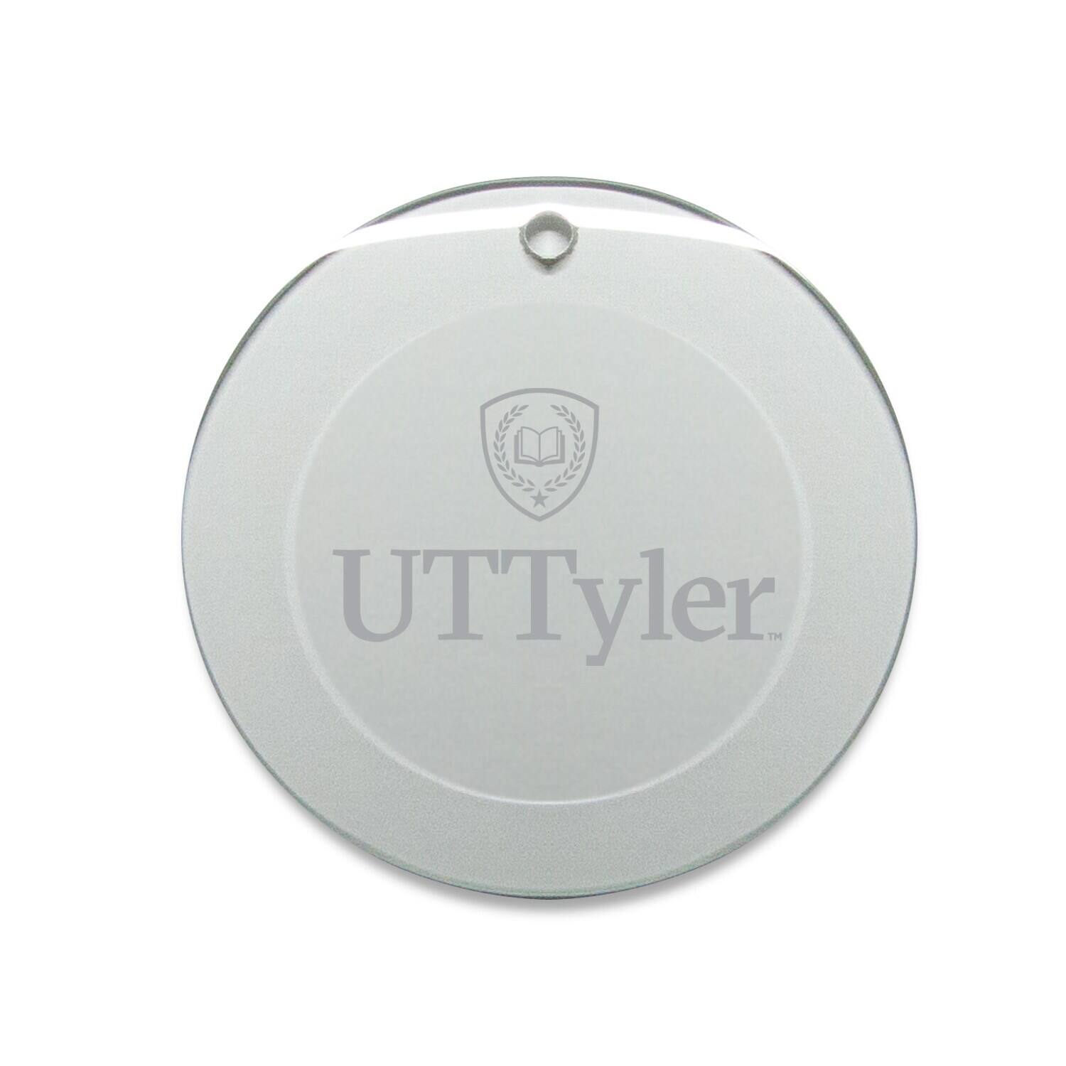 Front. Jardine - Texas Tyler Patriots 3'' Glass Round Ornament - Multicolor.