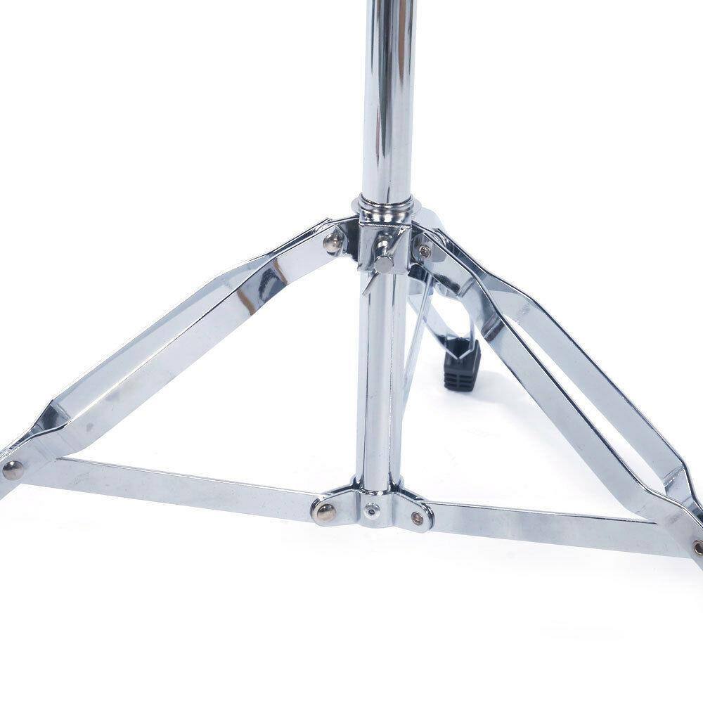 Alt View 3. Winado - Steel Straight Cymbal Stand Heavy Duty Chrome Double Braced Tripod.