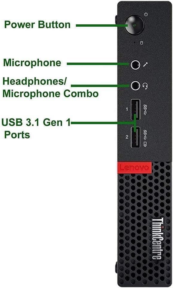 Power Button  
Microphone  
Headphones/Microphone Combo  
USB 3.1 Gen 1 Ports  
Lenovo ThinkCentre