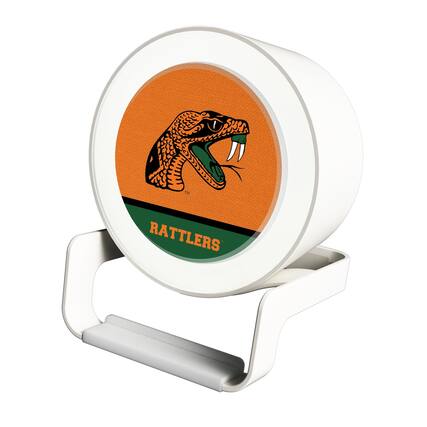 Front. Keyscaper - White Florida A&M Rattlers Night Light Charger and Bluetooth Speaker - White.