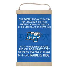 Jardine - MTSU Raiders 12'' x 20'' Fight Song Banner Sign - Blue