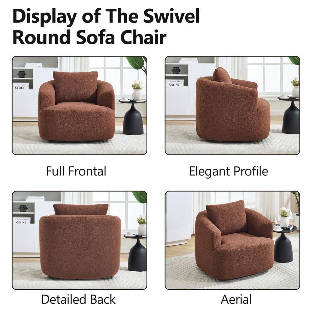 Display of The Swivel Round Sofa Chair

Full Frontal

Elegant Profile

Detailed Back

Aerial
