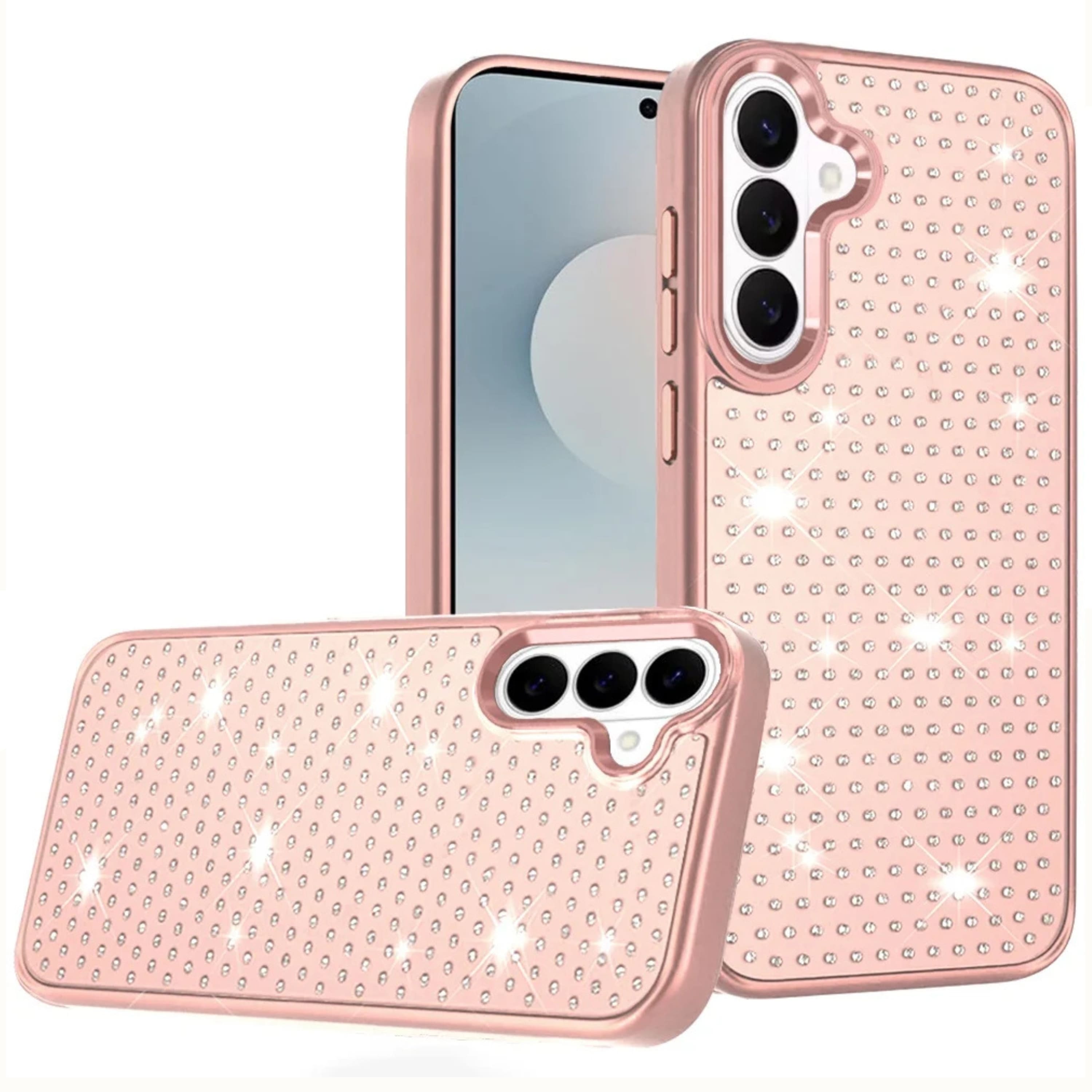 Kitcheniva - Luxury Crystal Bling Protective Cover With Tempered Glass For Samsung S26 6.3 Inch - Rose Gold price history on PriceWatchPro