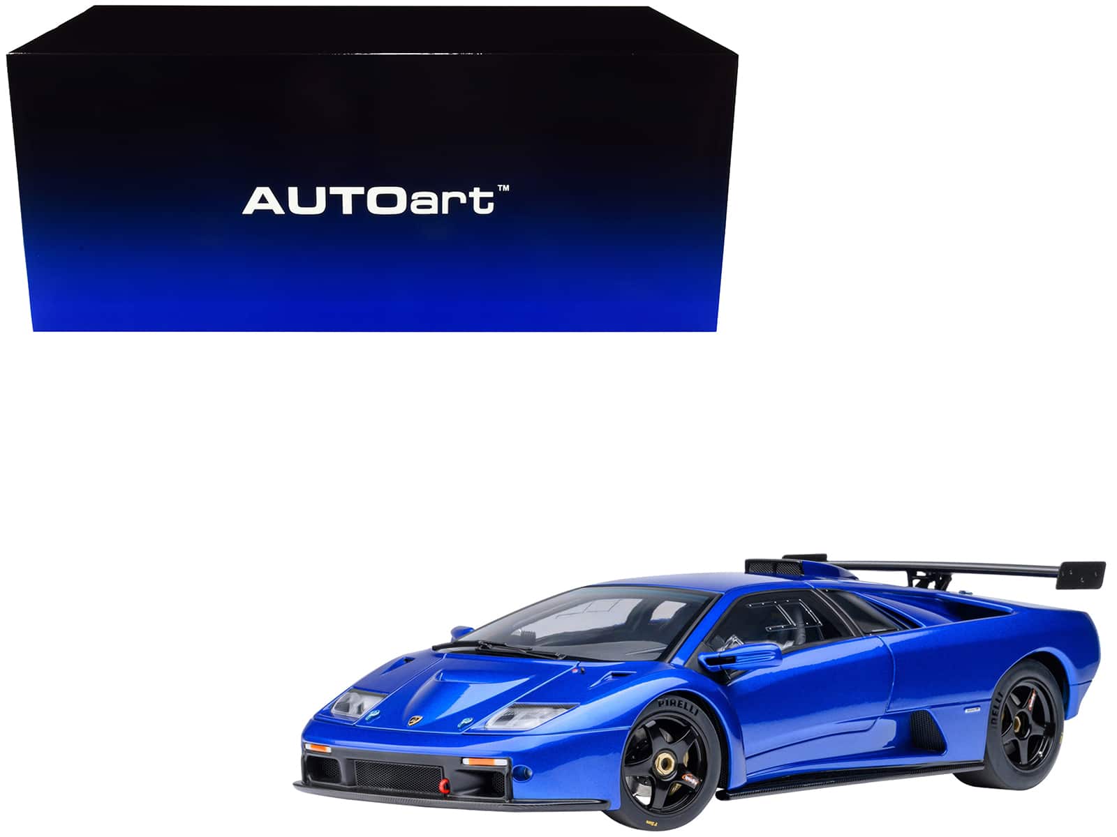 Lamborghini Diablo GTR Monterey 1/18 Model Car by Autoart - Blue Metallic