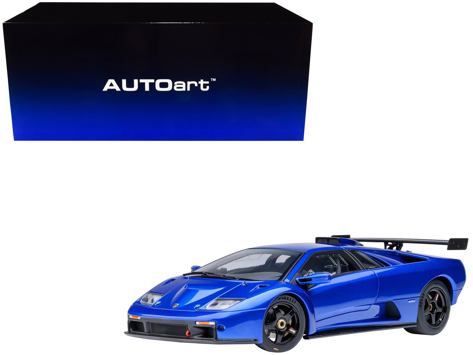 Lamborghini Diablo GTR Monterey 1/18 Model Car by Autoart - Blue Metallic