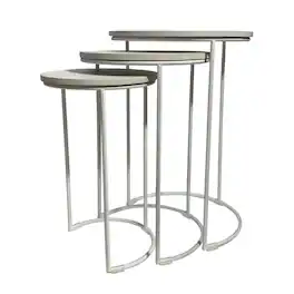 Carolina Chair & Table - Mackintosh Round Nesting Tables - Whitewash