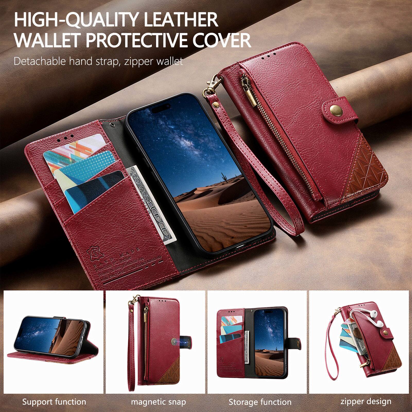 HIGH-QUALITY LEATHER WALLET PROTECTIVE COVER

Detachable hand strap, zipper wallet

Support function
magnetic snap
Storage function
zipper design
