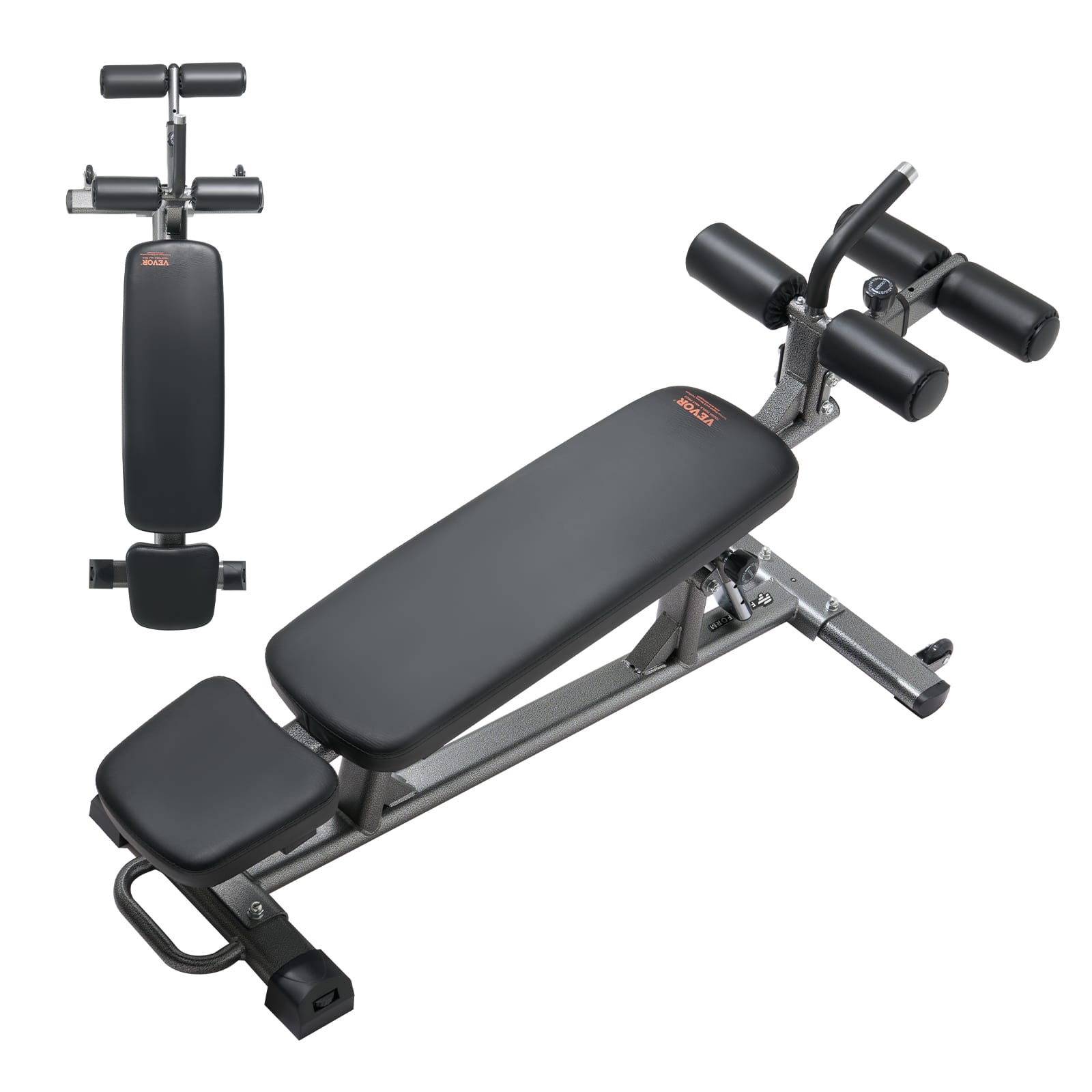 VEVOR Sit Up Bench, Decline Ab Bench with Reverse Crunch Handle