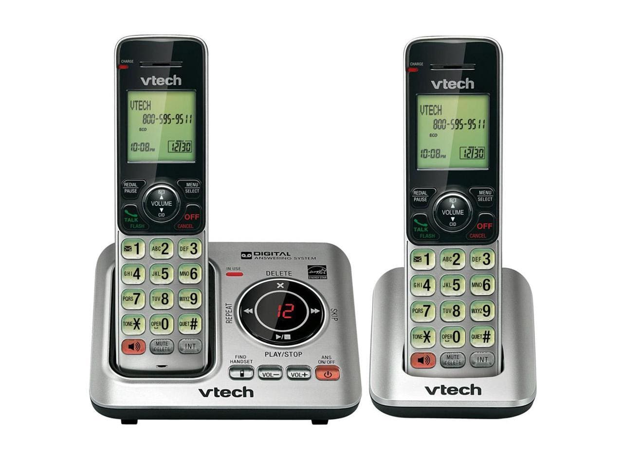 VTech - CS6629-2 Cordless Phone - 1.90 GHz - DECT 6.0 - Black
